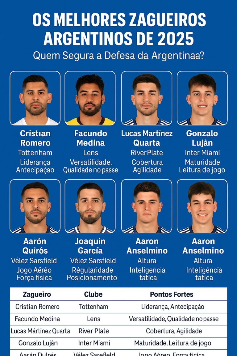 Os melhores zagueiros argentinos de 2025