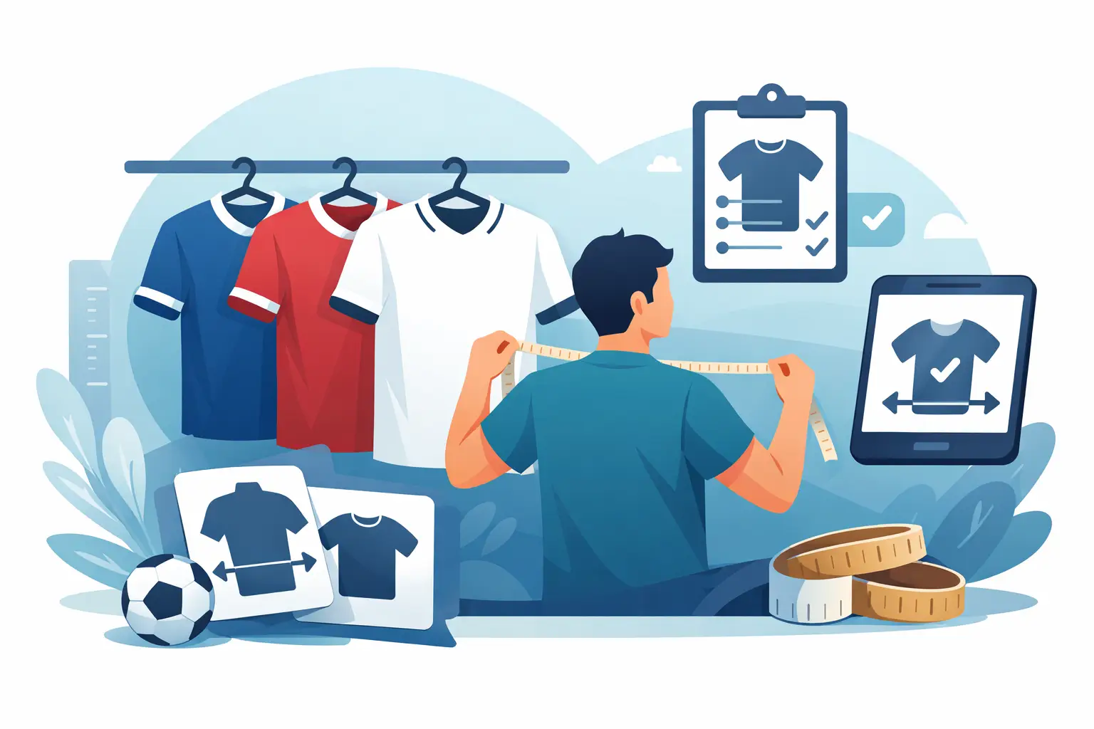 Tamanho camisa de time: como acertar