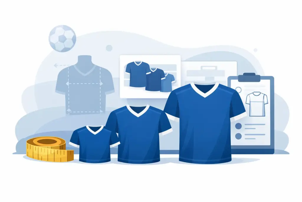Guia de tamanhos camisa futebol sem erro