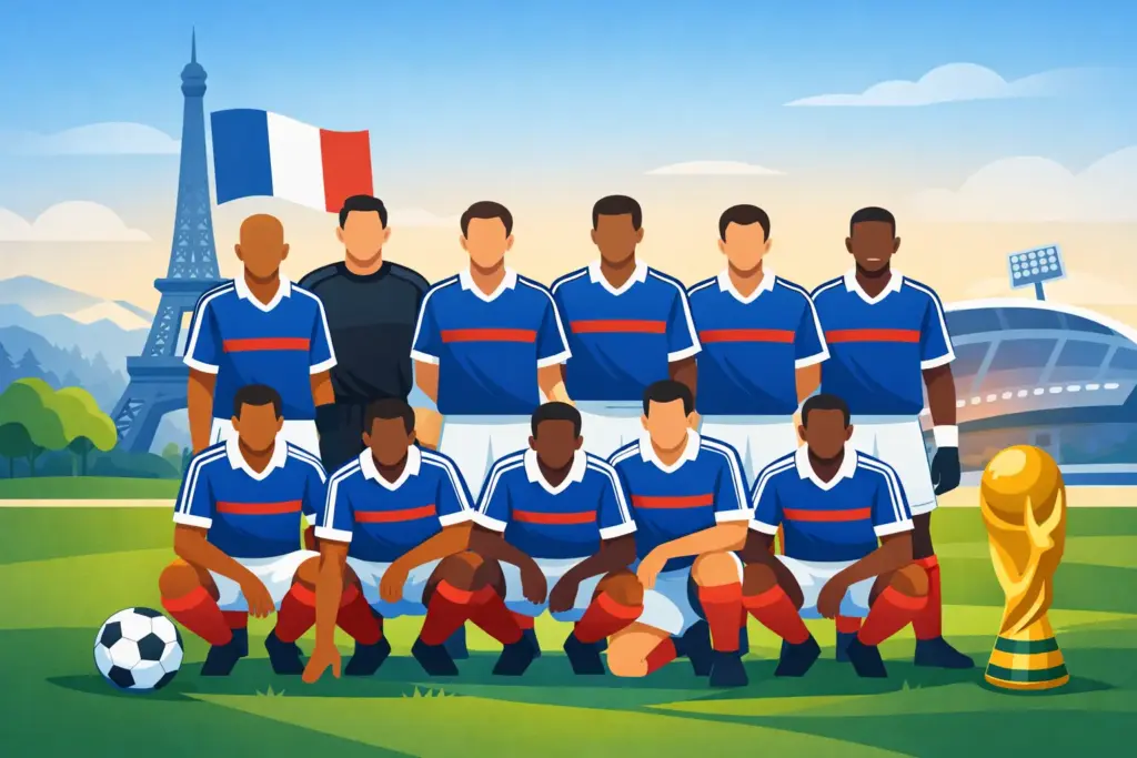 Qual era o elenco da França na Copa de 1998?