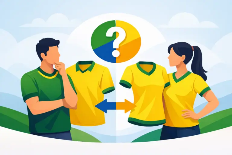 Camisa brasileira masculina ou feminina?