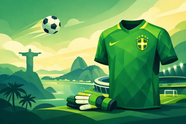 Camisa de goleiro verde do Brasil para 2026