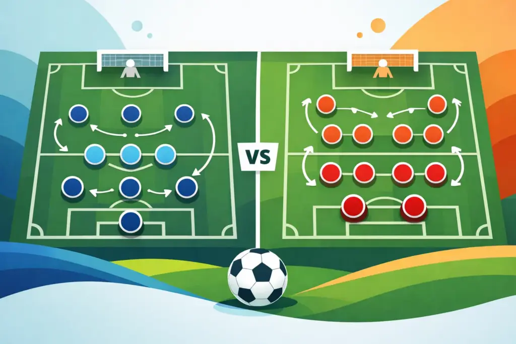 4-3-3 versus 4-4-2: qual formação rende mais?