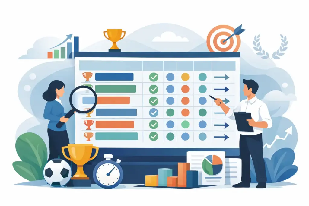 Como analisar tabela de campeonato com critério