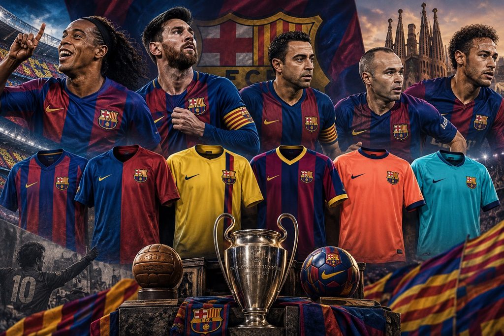 camisas do Barcelona