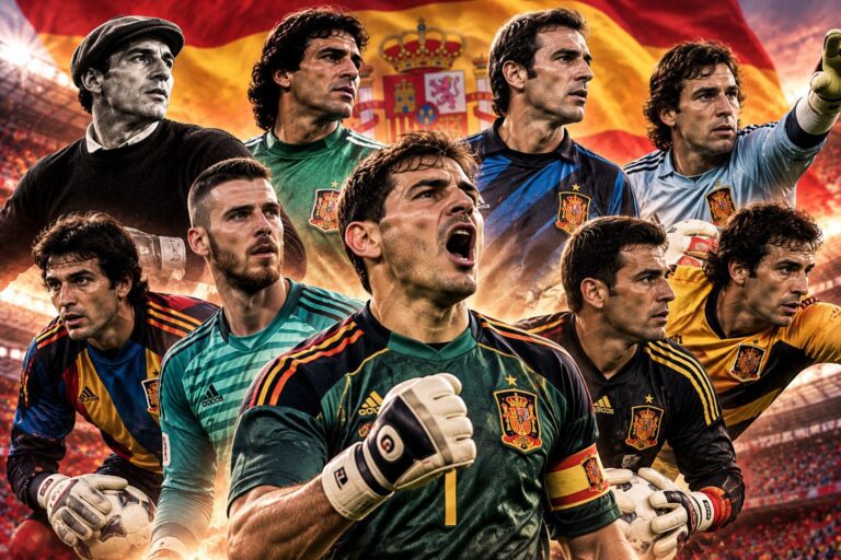 Imagem de destaque sobre Maiores Goleiros da História da Seleção Espanhola: os 10 Melhores de Todos os Tempos